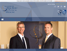 Tablet Screenshot of center4spine.com